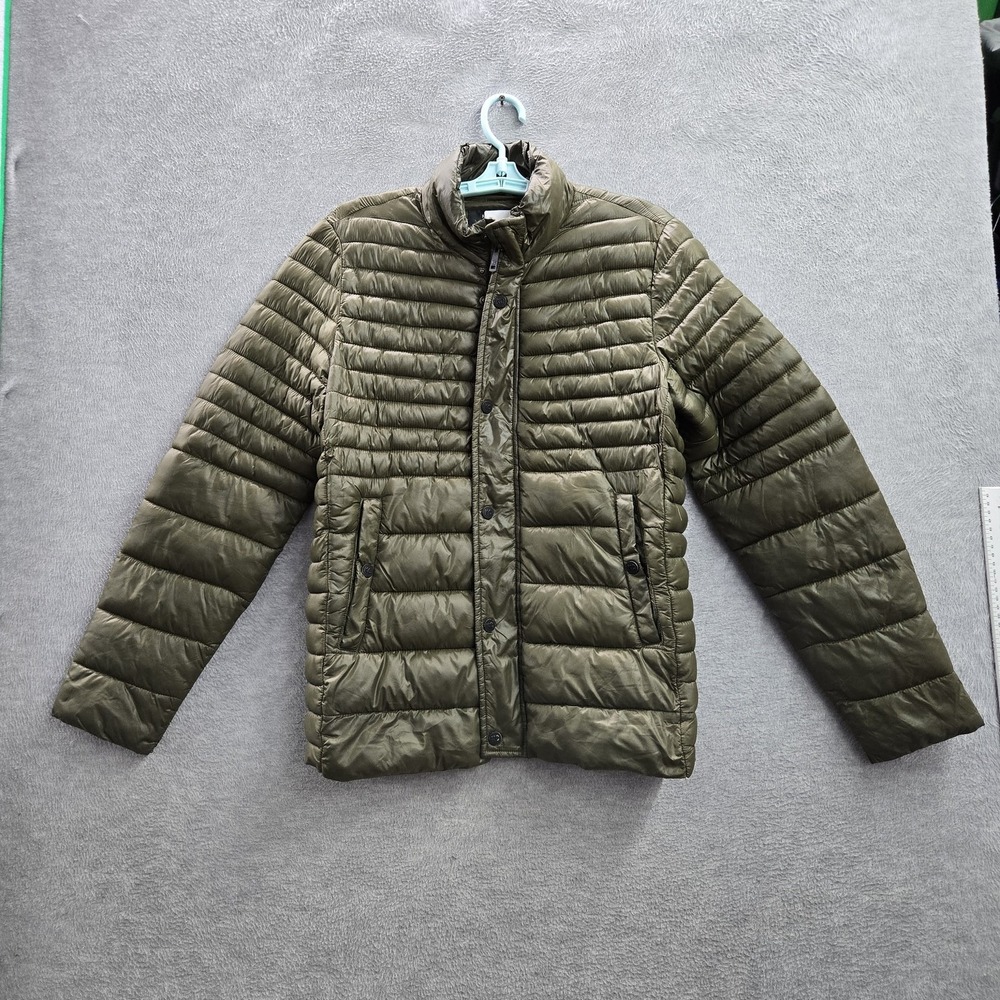 Kenneth Cole New York Men Jacket‎ S Green Nylon Polyester Puffer Zipper